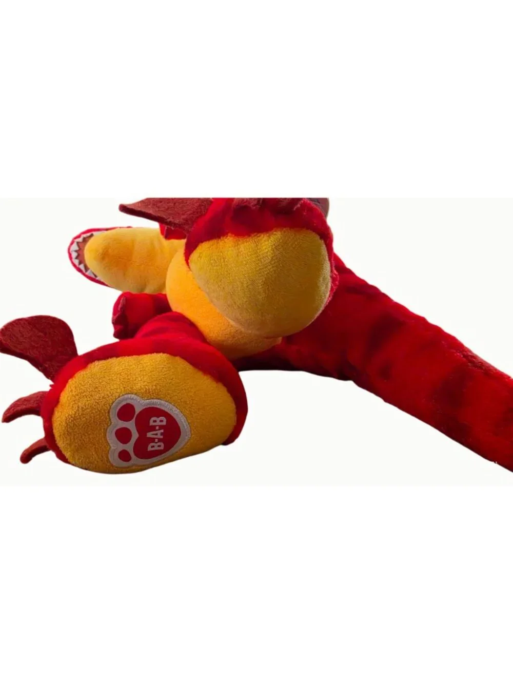 Build-A-Bear Workshop Red T-Rex Dinosaur Plush Stuffed Animal 19" Yellow Eyes - Picture 7 of 7